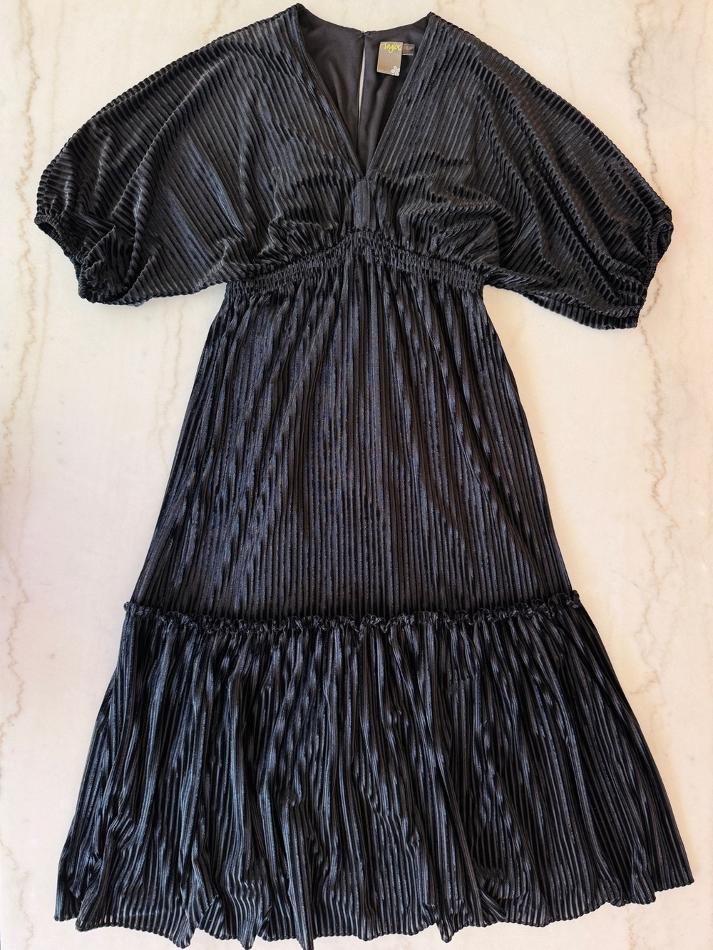 Taylor Black V-Neck Dress